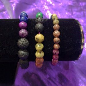 Granite chakra bracelets